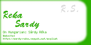 reka sardy business card